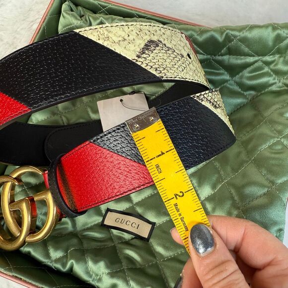 Gucci Gg Marmont Wide Belt In Black - Picture 7 of 14